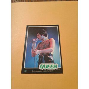Vintage 1979 Raincloud Productions Queen Trading Card #45 Rock Band Memorabilia